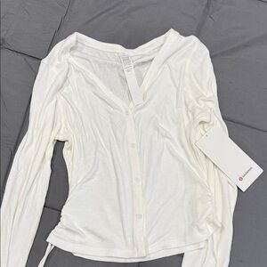 lululemon athletica Cream Button Down Shirt